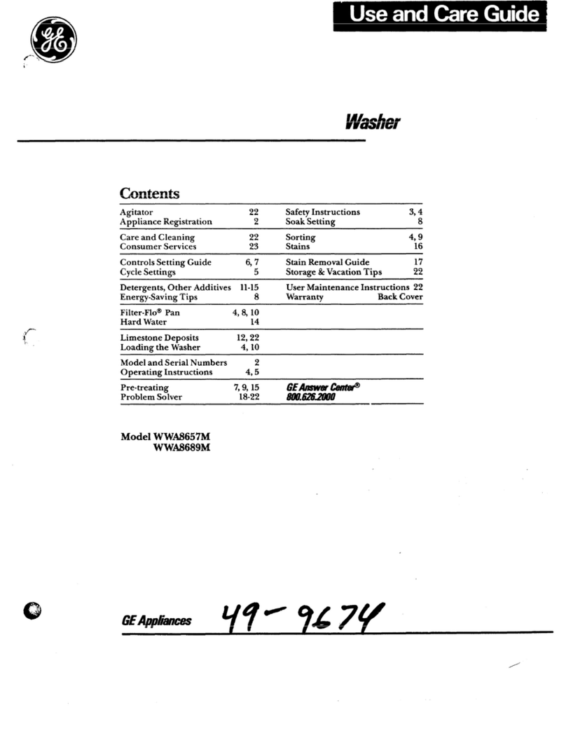 GE WWM657M User manual