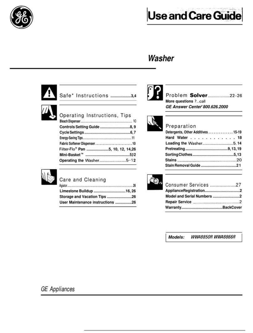 GE WWA8850R User manual