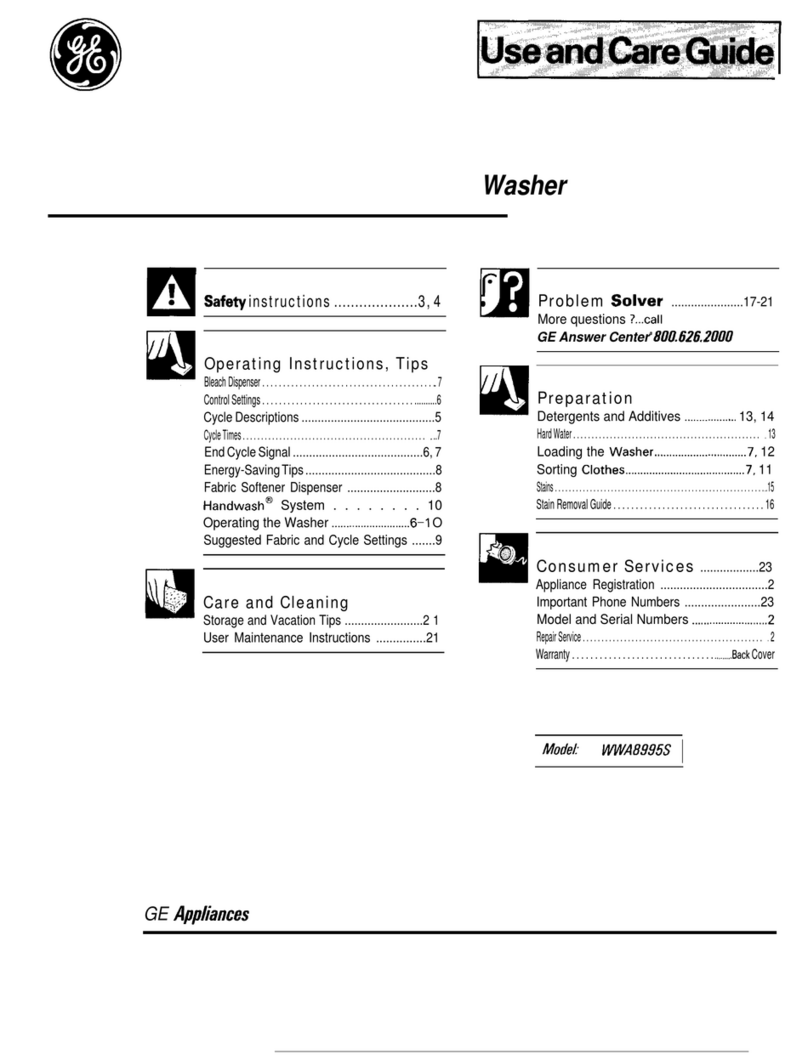 GE WWA8995S User manual