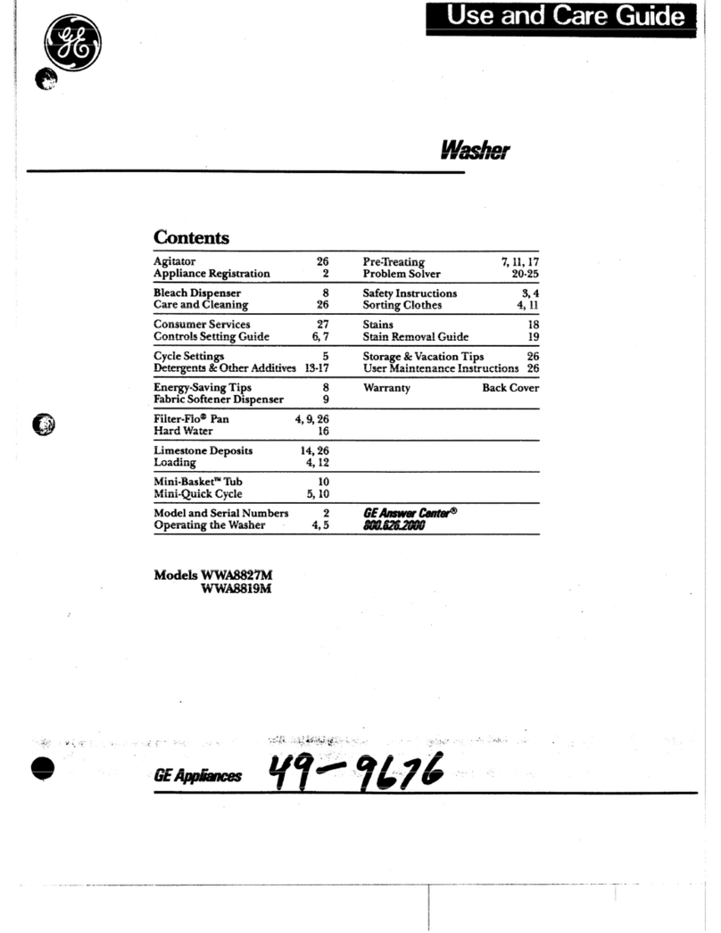 GE WWA8819M User manual
