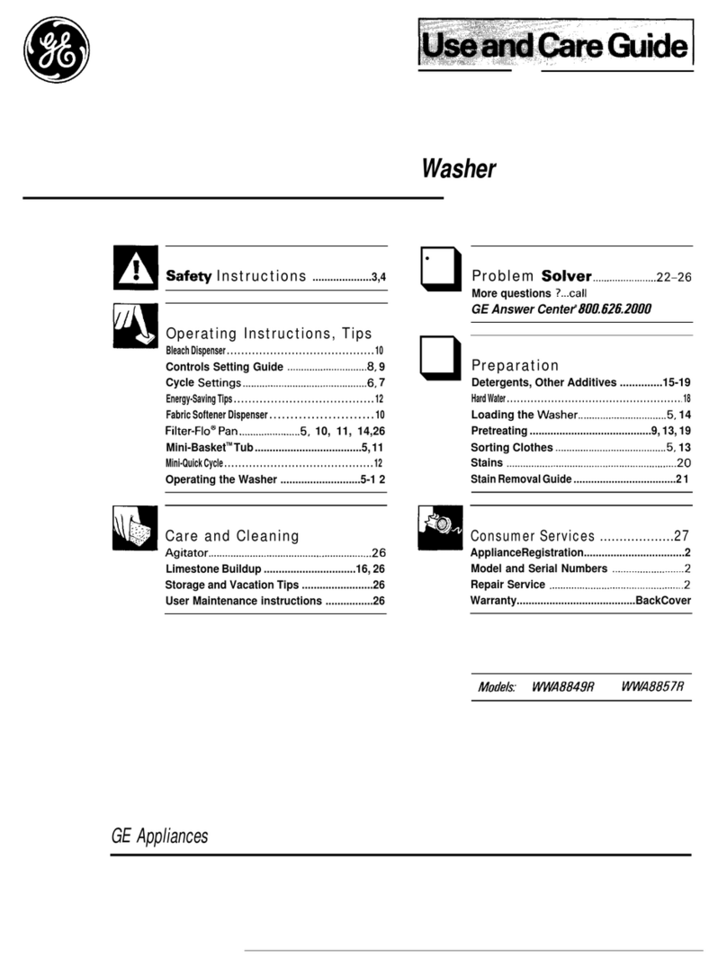GE WWA8849R User manual