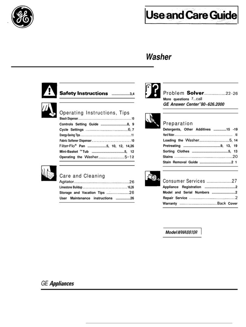 GE WWA8810R User manual