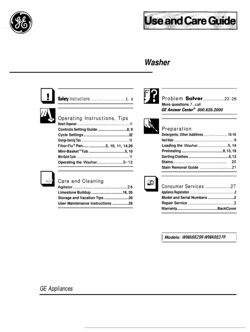 GE WWA8829R User manual
