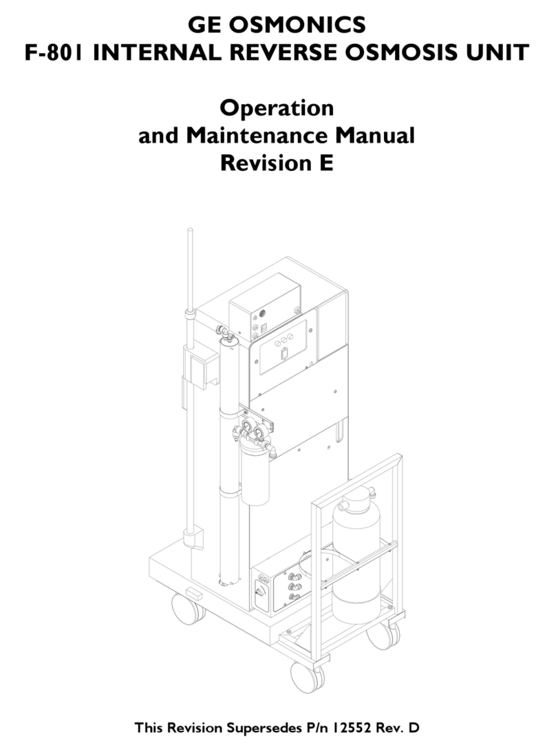 GE Osmonics F-801 Operation and maintenance manual