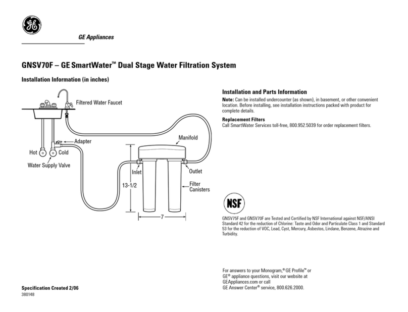 GE SmartWater GNSV70FBL Service manual