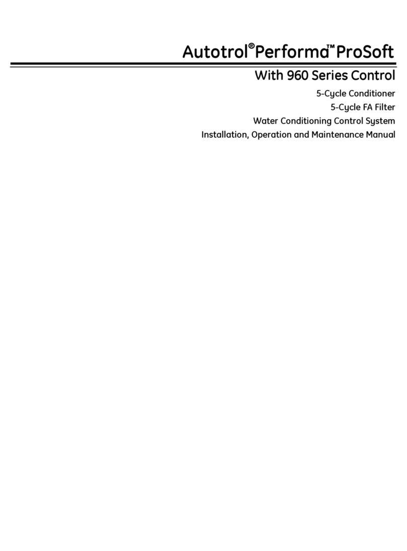 GE Autotrol Performa ProSoft 960 Series User manual