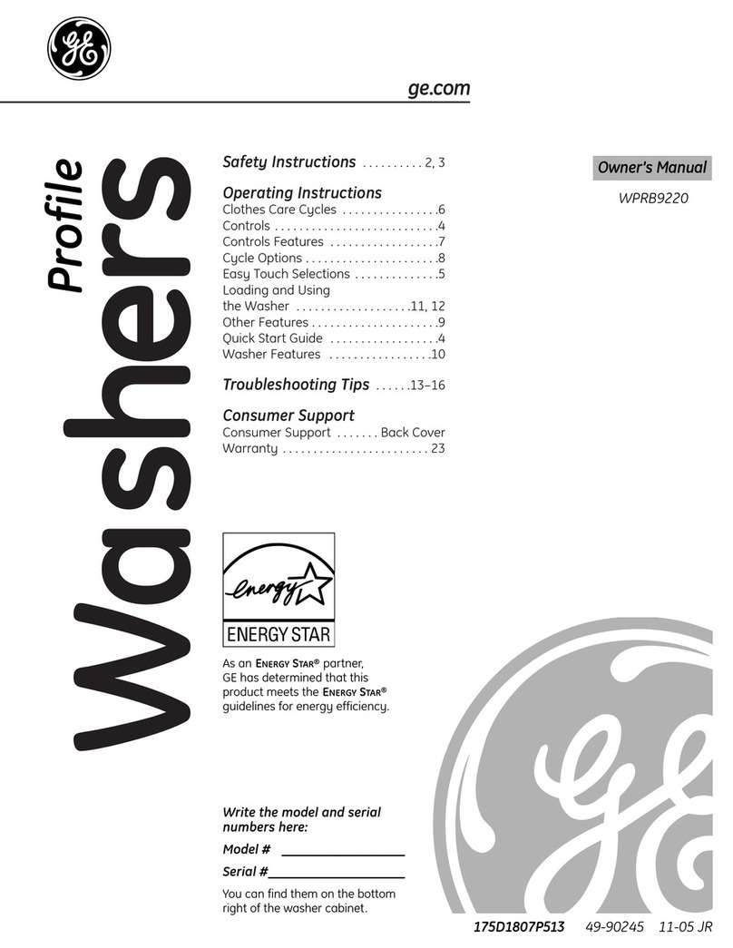 GE Profile WPRB9220 User manual