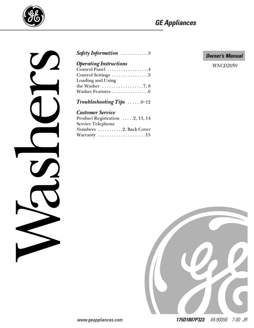 GE WNCD2050 User manual