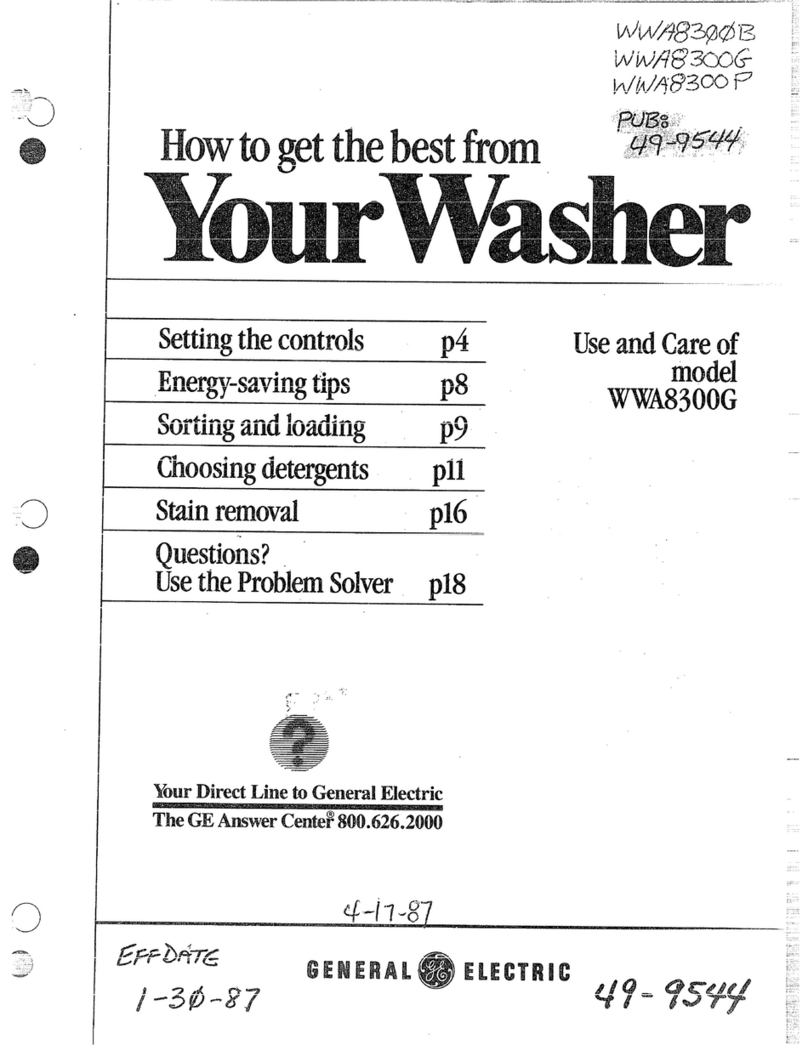 GE WWA8300G Installation instructions GE WWA8300G Installation instructions