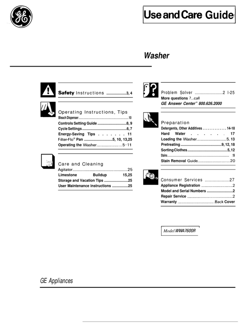 GE WWA7600R User manual