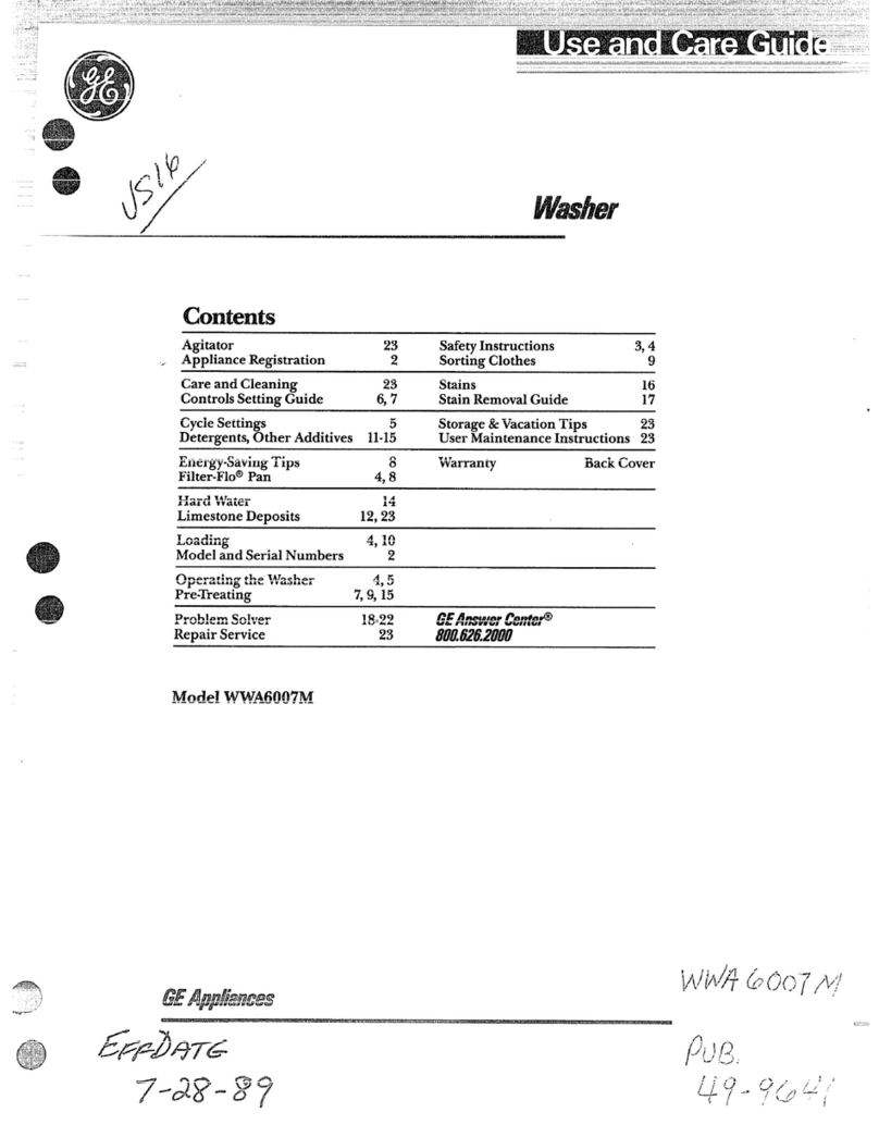 GE WWA6007M User manual GE WWA6007M User manual