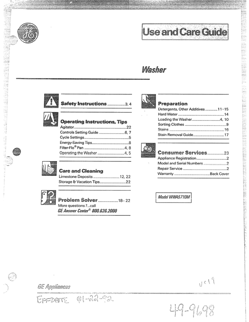 GE WWA5710M User manual