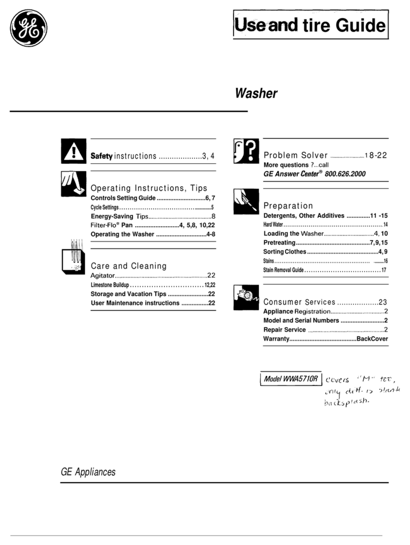 GE WWA5710R User manual