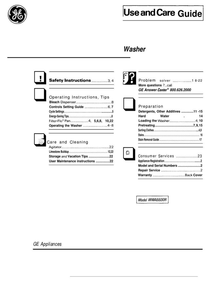 GE WWA6600R User manual