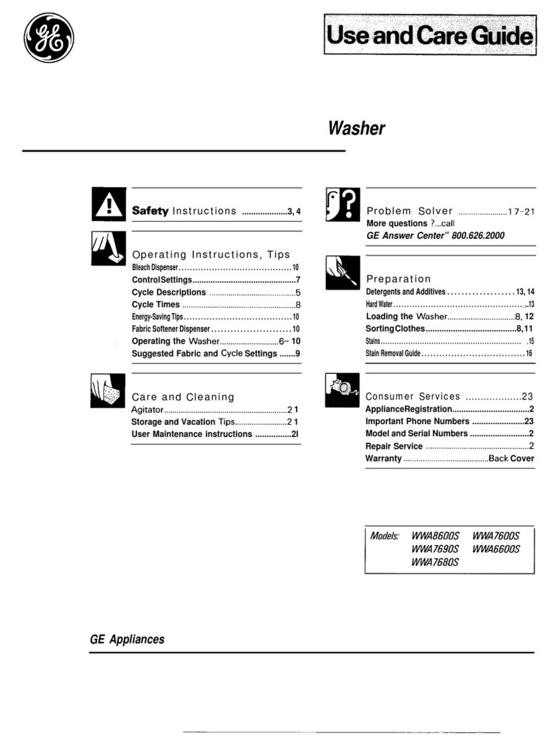 GE WWA66005 User manual