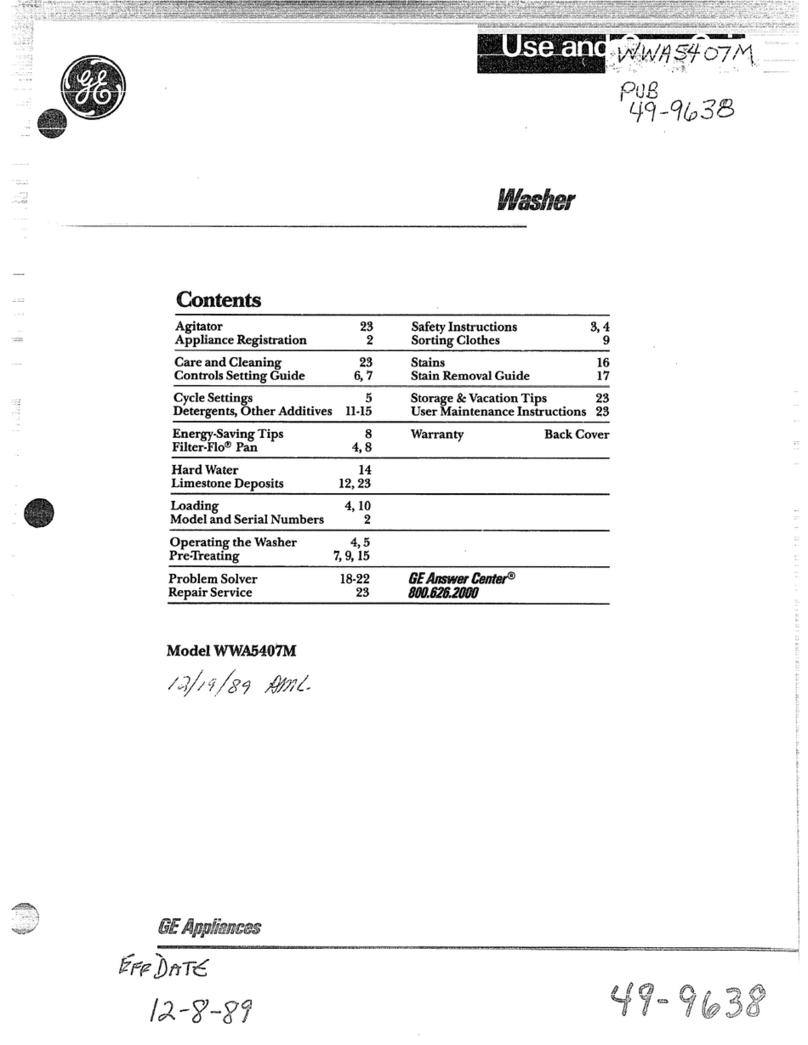 GE WWA5407M User manual GE WWA5407M User manual