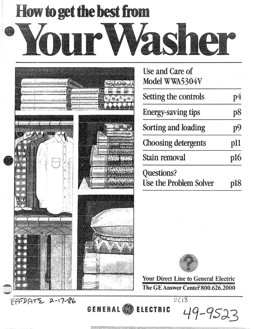 GE WWA5304V Installation instructions