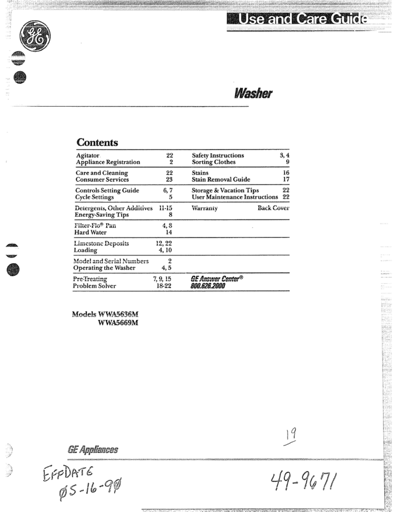 GE WWA5636M User manual