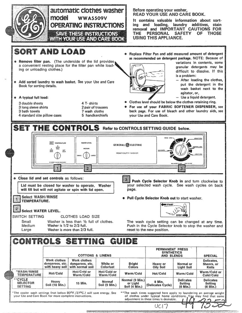 GE WWA5509V User manual GE WWA5509V User manual