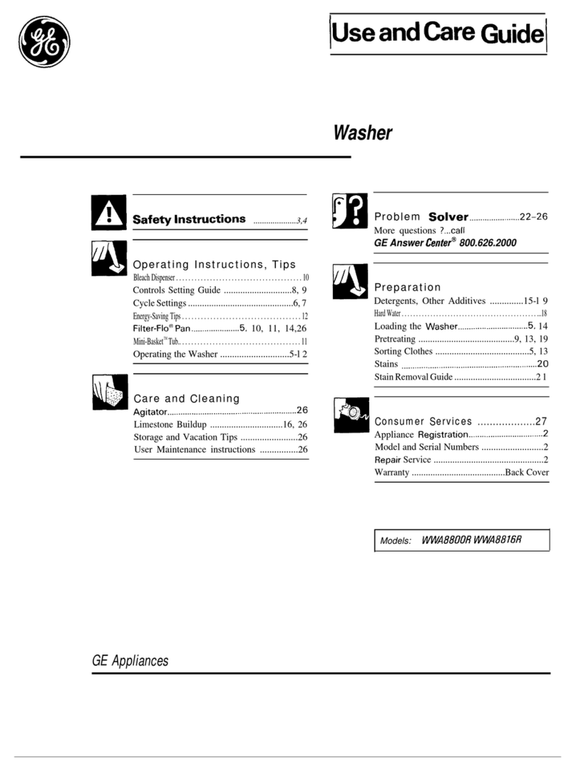 GE WWA8800R User manual