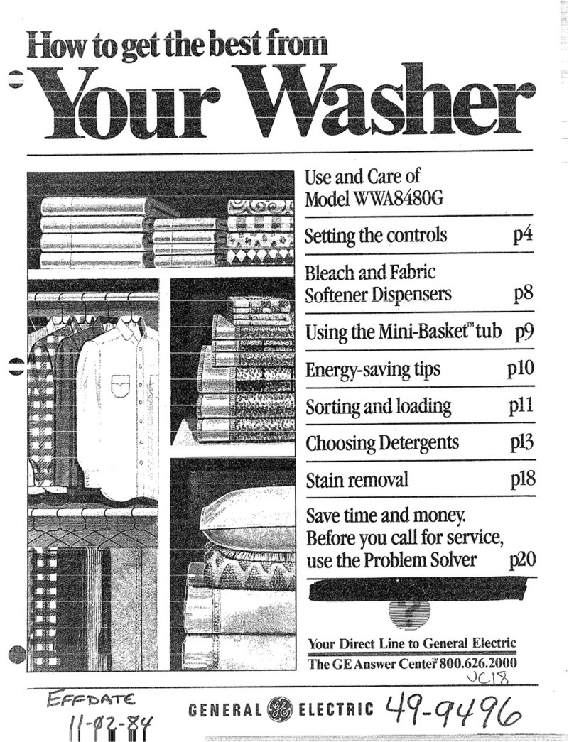 GE WWA8480G Installation instructions