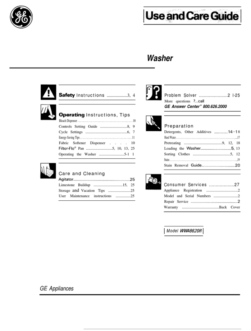 GE WWA8620R User manual