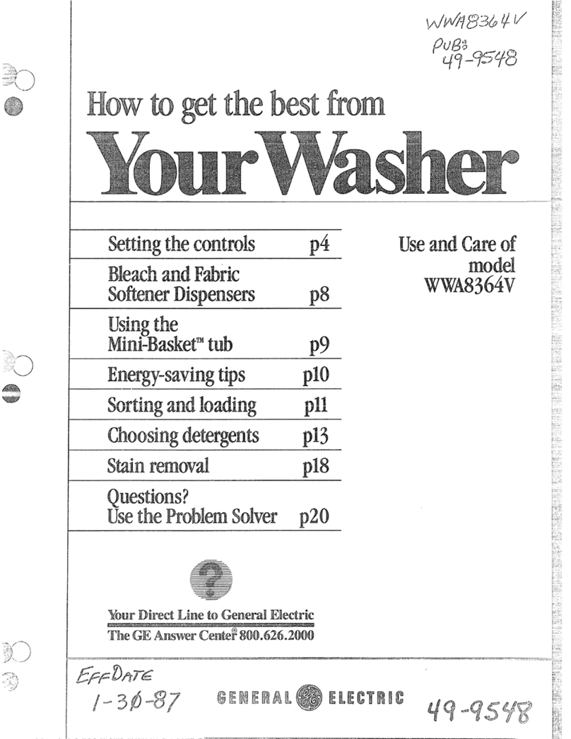 GE WWA8364V Installation instructions