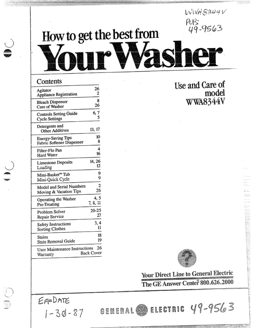 GE WWA8344V Installation instructions