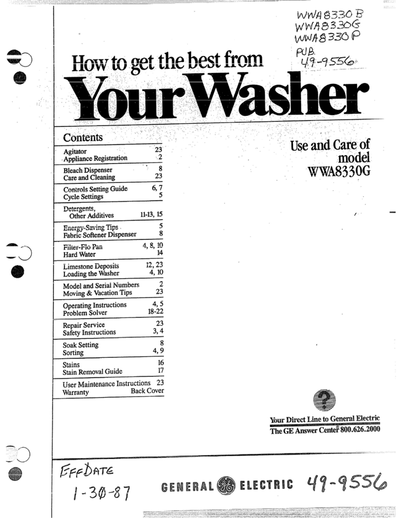 GE WWA8330G Installation instructions