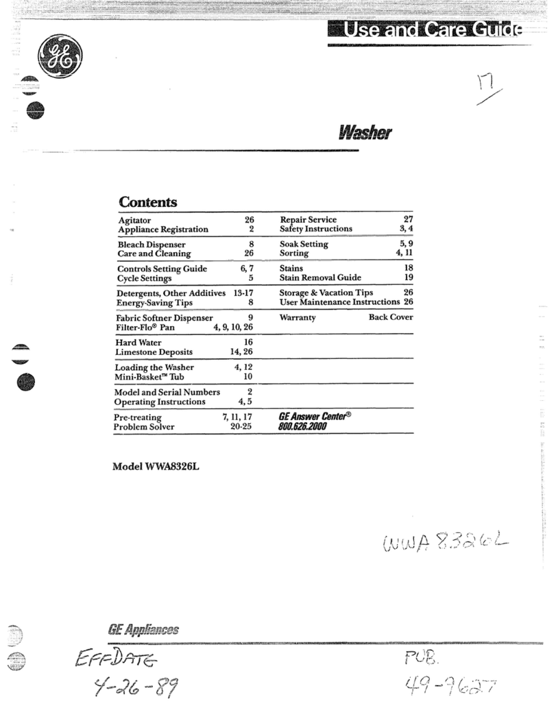 GE WWA8326L User manual
