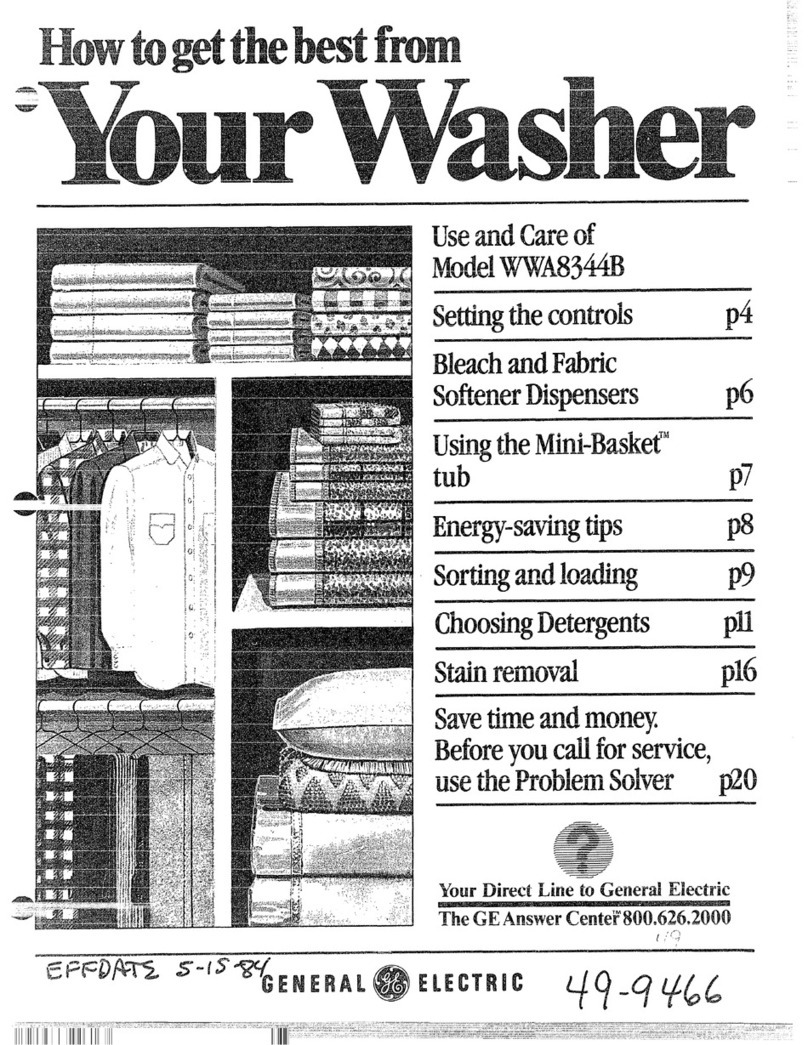 GE WWA8344B Installation instructions