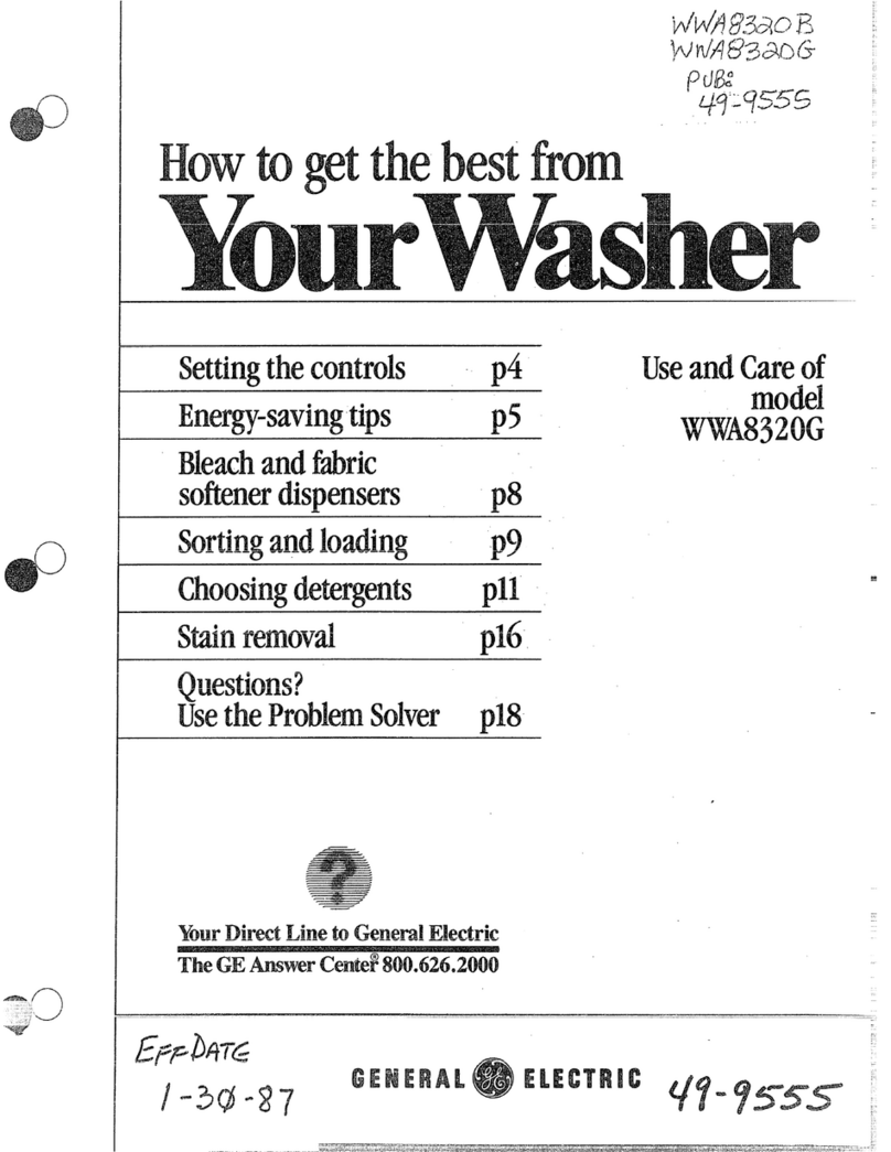 GE WWA8320G Installation instructions