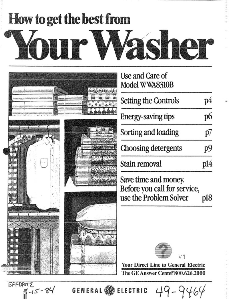 GE WWA8310B Installation instructions