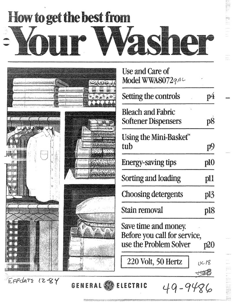 GE WWA80729AL Installation instructions