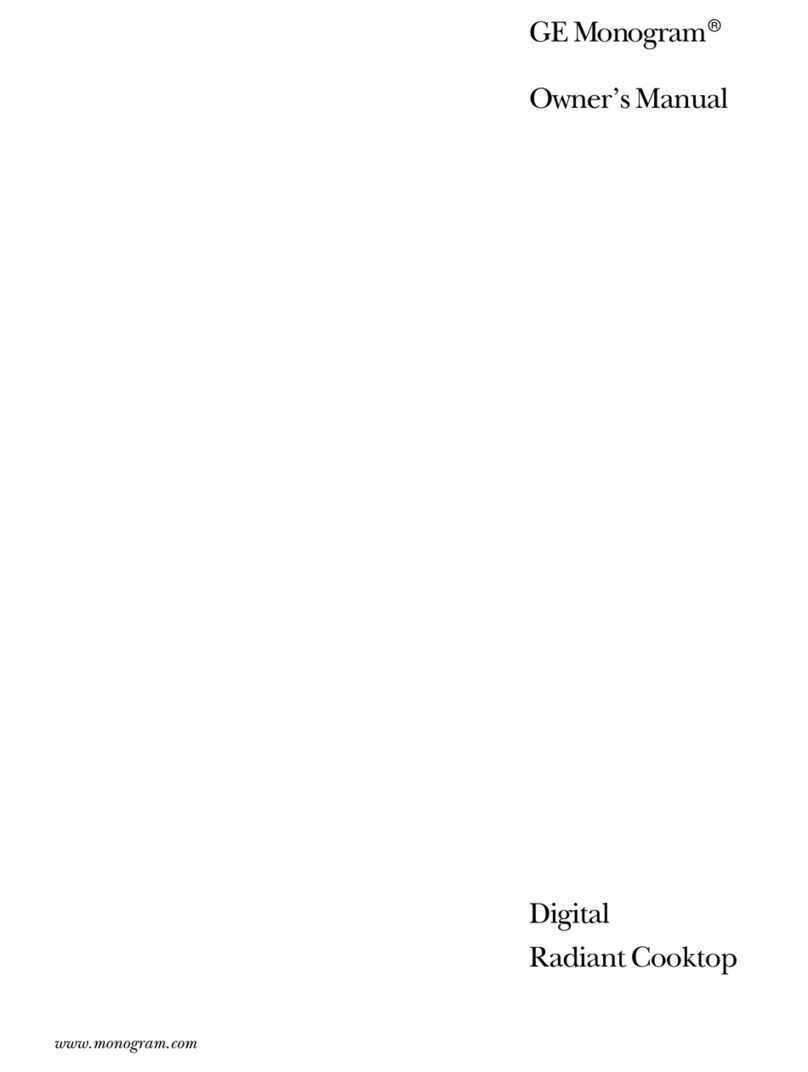 GE Digital Radiant Cooktop User manual