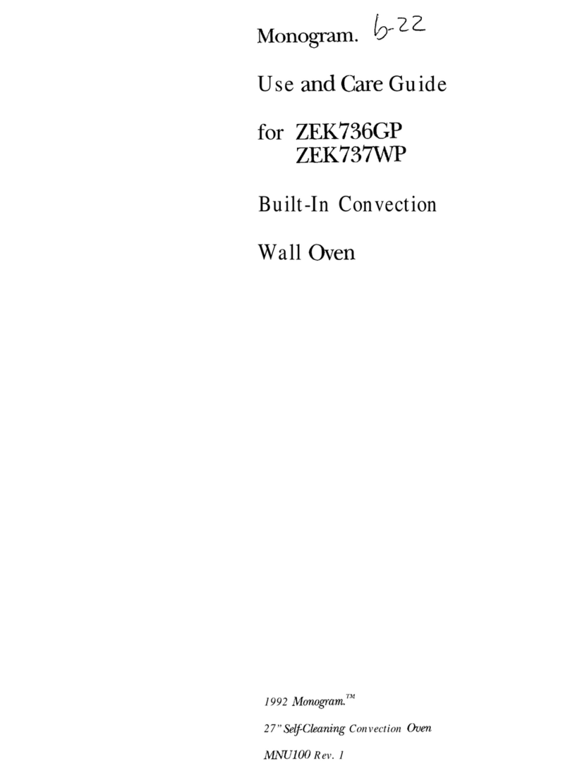 GE Monogram ZEK736GP User manual