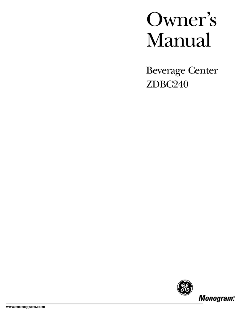 GE monogram ZDBC240 User manual
