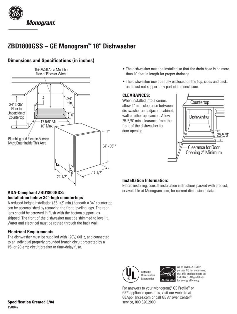 GE Monogram ZBD1800GSS User instructions