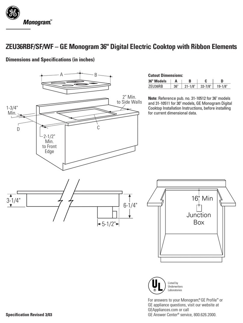 GE Monogram ZEU36RSFSS User guide