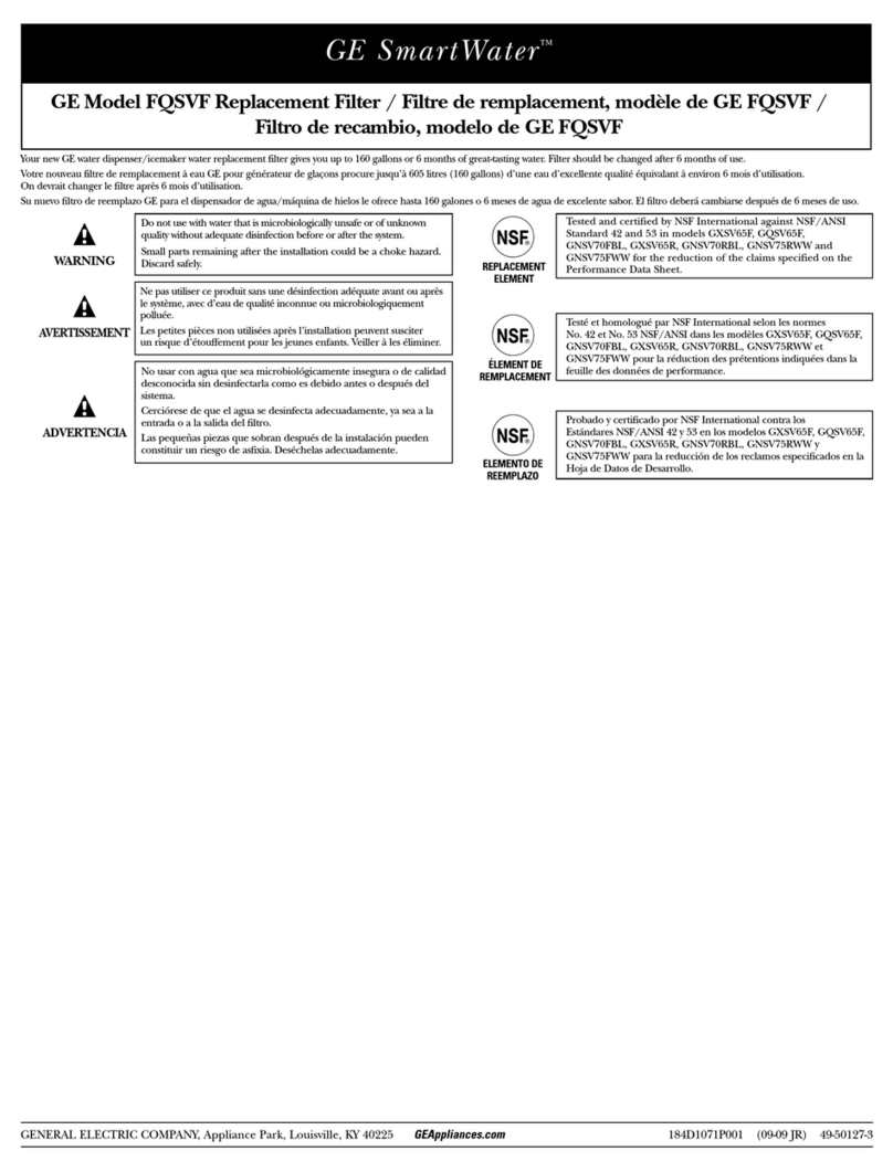 GE GE SmartWater FQSVF User manual