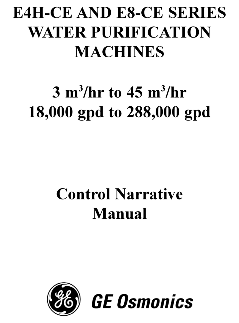 GE Osmonics E4H-CE Series Use and maintenance manual