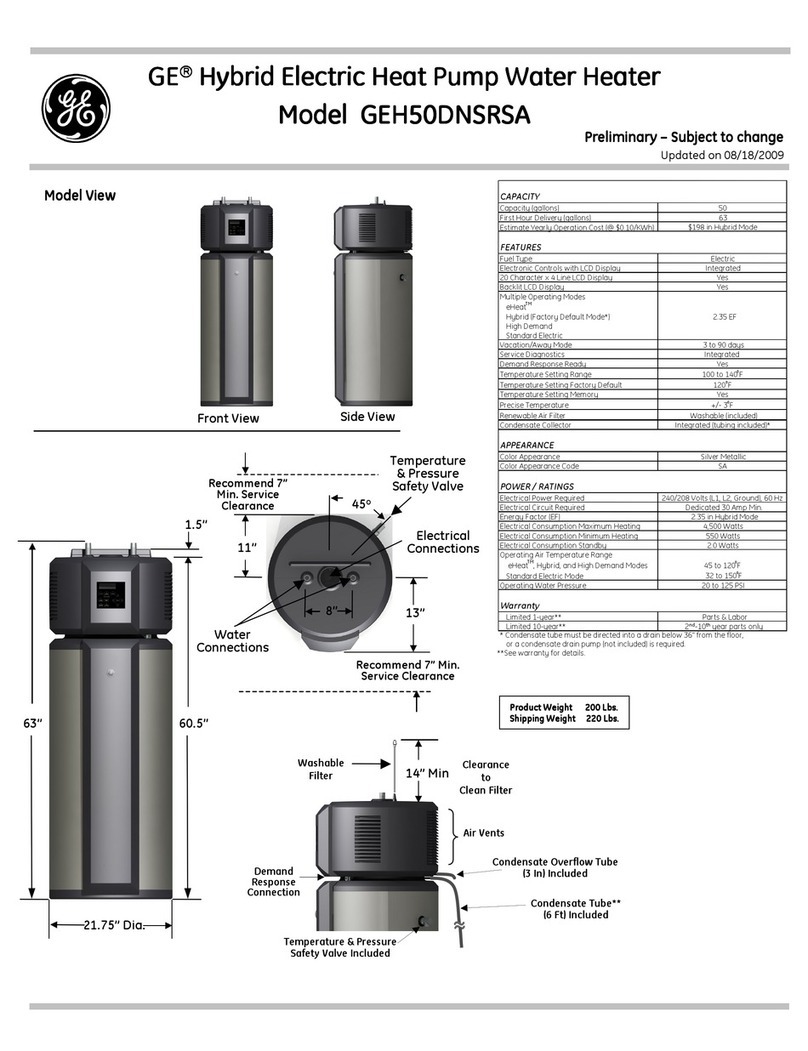 GE GeoSpring GEH50DNSRSA User manual GE GeoSpring GEH50DNSRSA User manual