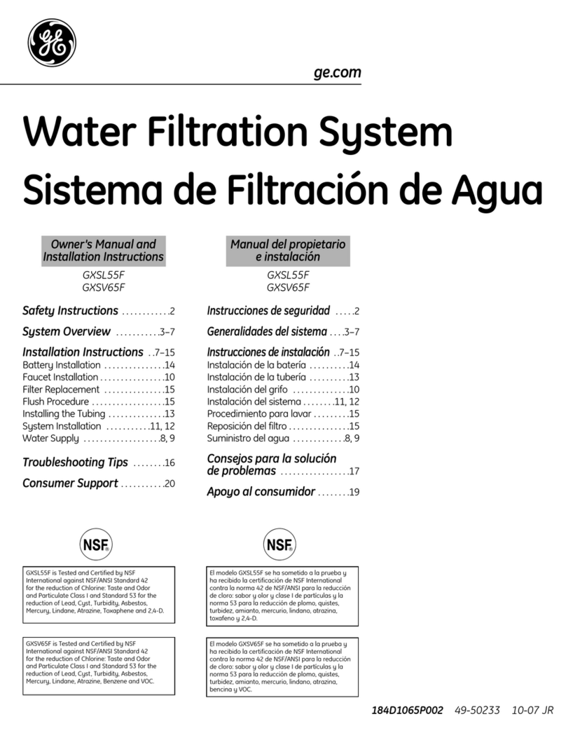 GE GXSL55F Operating instructions