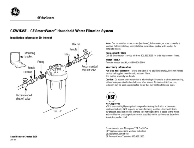GE SmartWater GXWH35F User manual