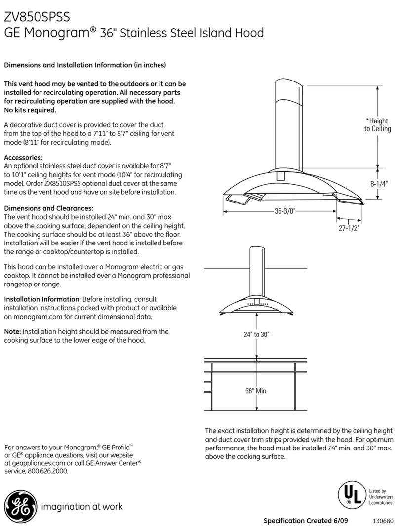 GE GE Monogram ZV850SPSS Manual