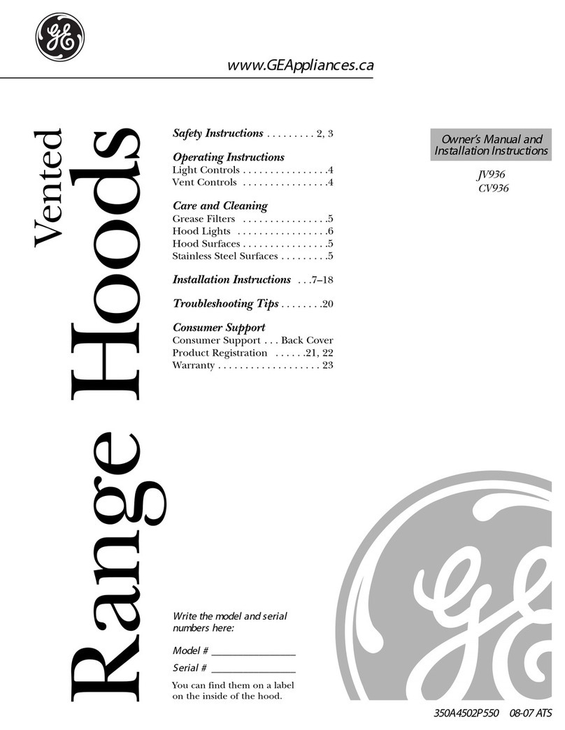 GE Appliances CV936 Original instructions