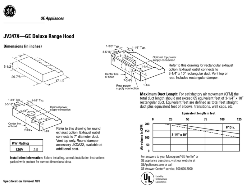 GE GE Deluxe JV347X User manual GE GE Deluxe JV347X User manual