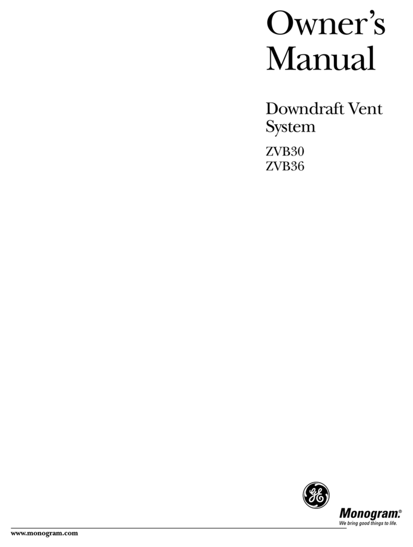 GE Monogram ZVB30 owner's manual