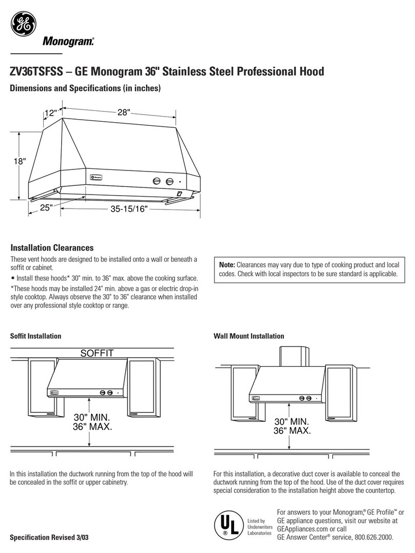 GE MONOGRAM ZV36TSFSS Service manual