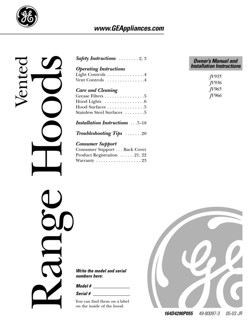 GE JV935 Operating instructions GE JV935 Operating instructions